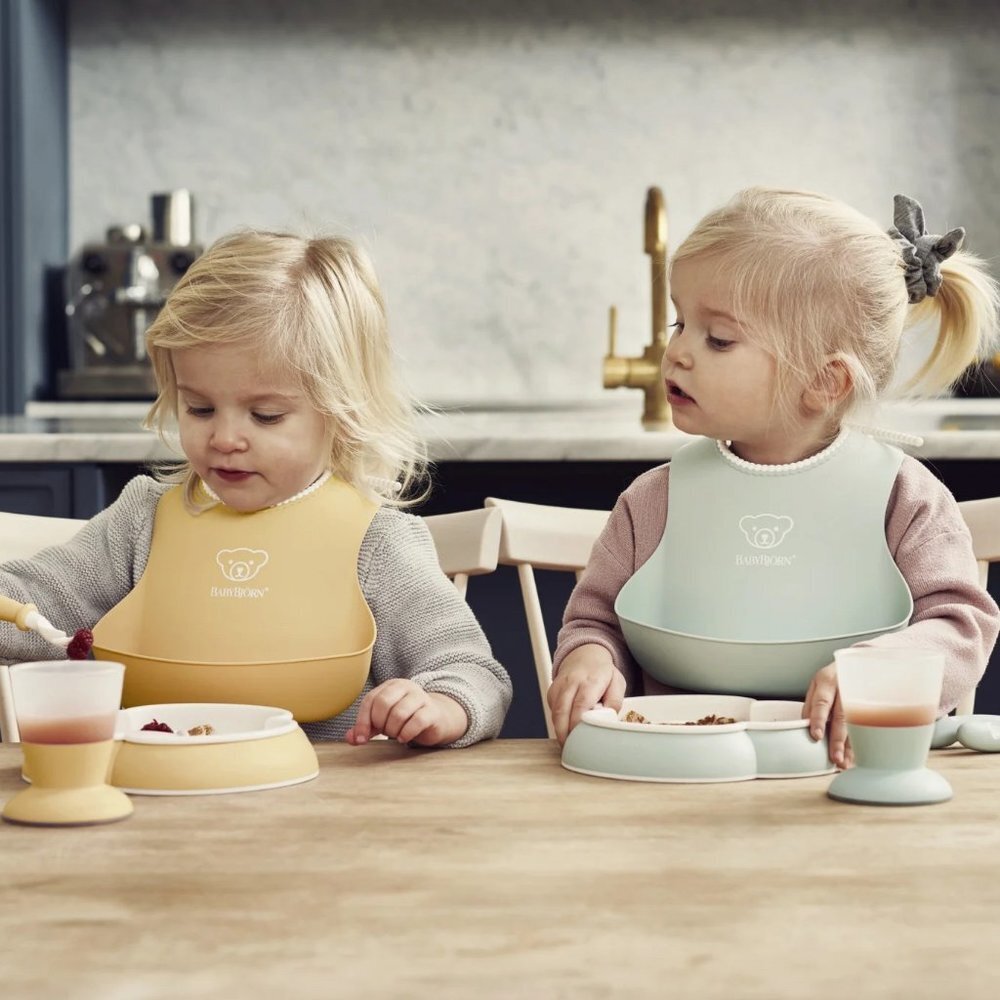 BabyBjorn Baby Bibs Powder Yellow & Powder Green